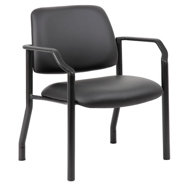 Officesource OS Big & Tall Collection Guest Chair with Arms and Black Frame 59052FPABK - main